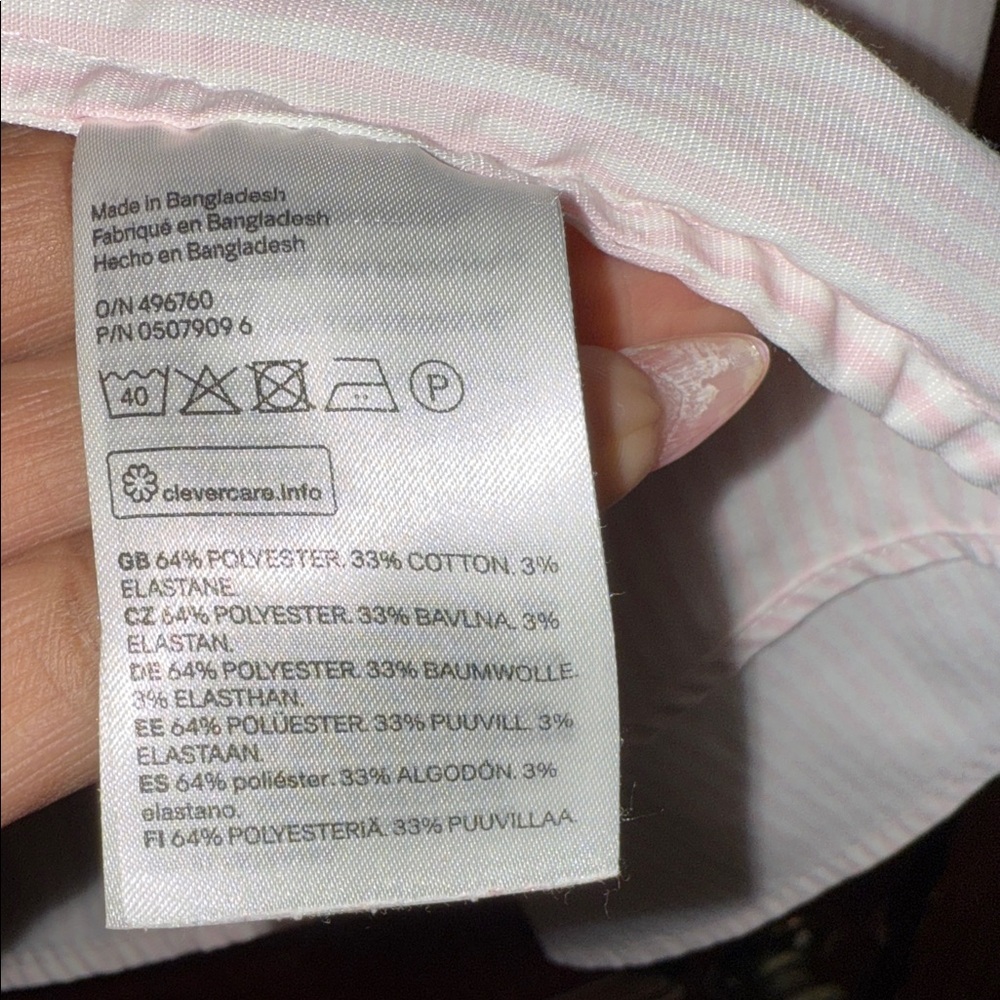 H&M Light Pink Striped Shirt - Picture 3 of 11